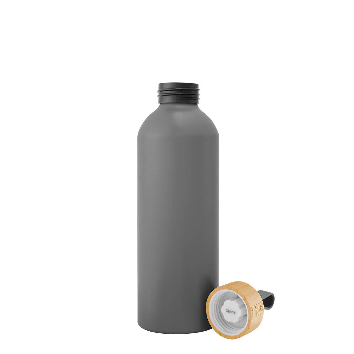 25 Oz. Blaire Recycled Aluminum Bottle With Bamboo Lid And Carry Handle, custom water bottle with logo imprint 18