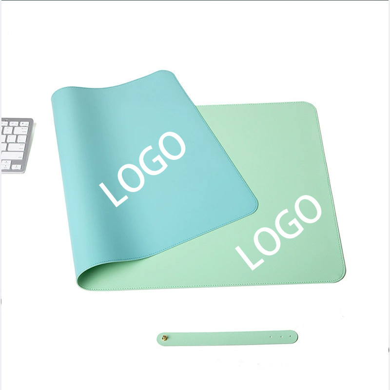 Dual-Tone Waterproof Leather Desk Mat with Customizable Logo 1