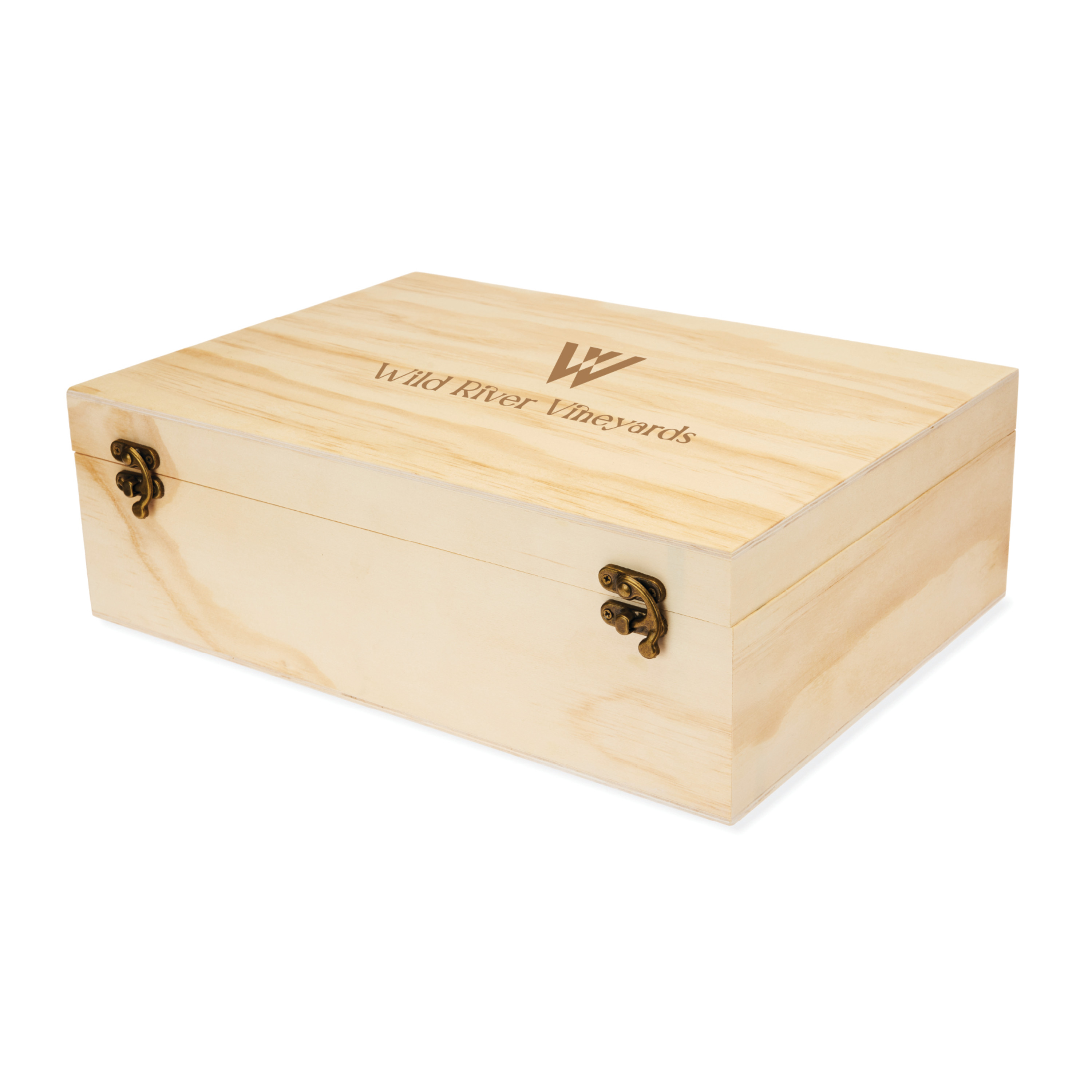 Twine Living® Wood Wine Box and Stemless Glass Set 1