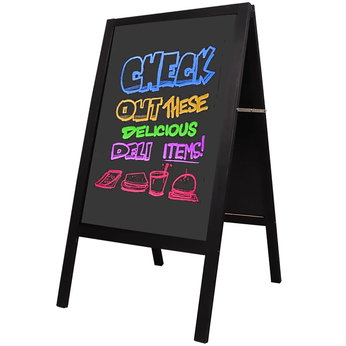 Floor-Standing Wooden Information Advertising Blackboard 2