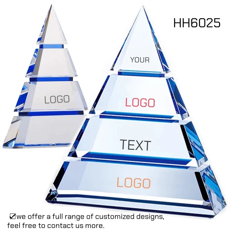 Crystal Pyramid Trophy Award Supplier 4