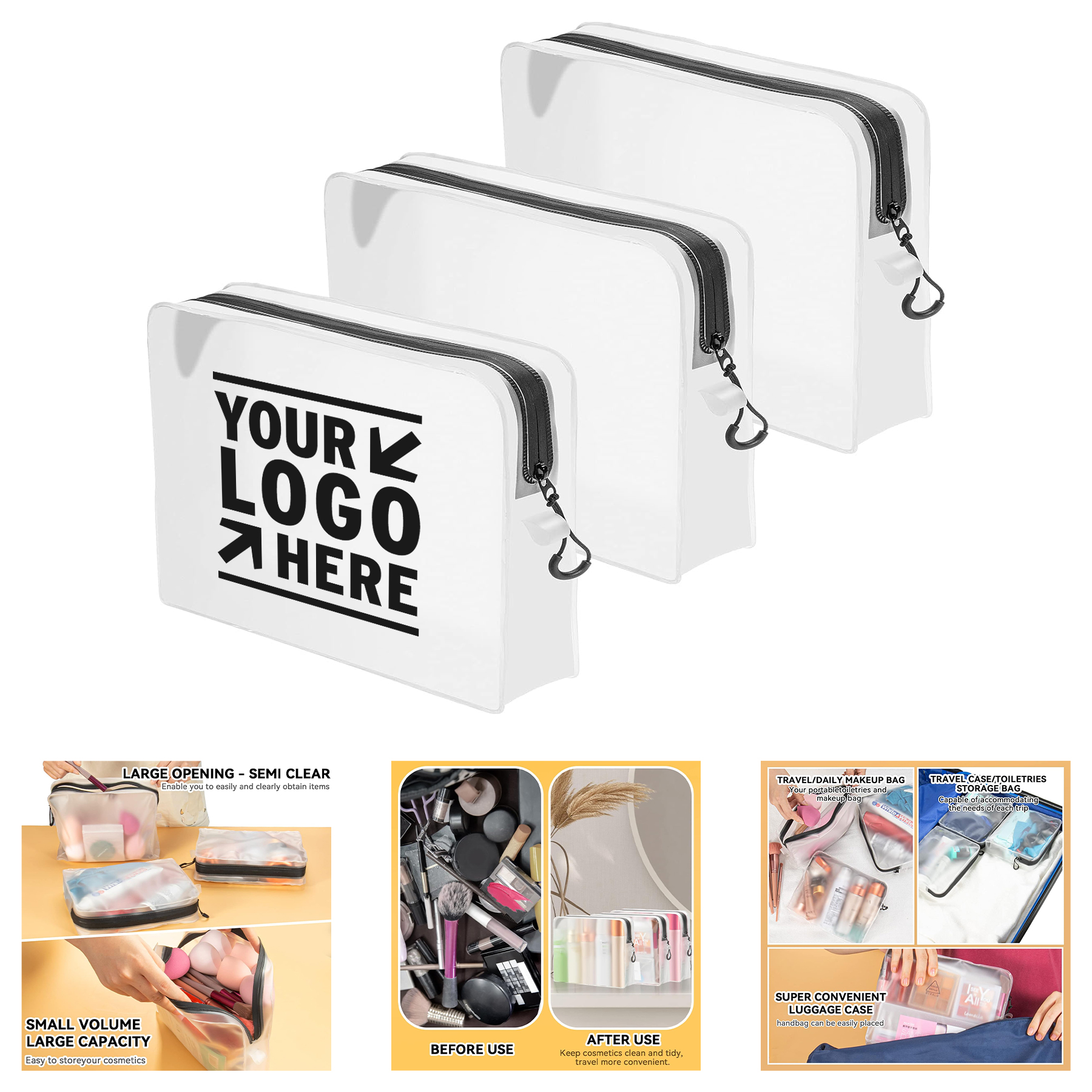 Clear Leak Proof Toiletry Bag 2