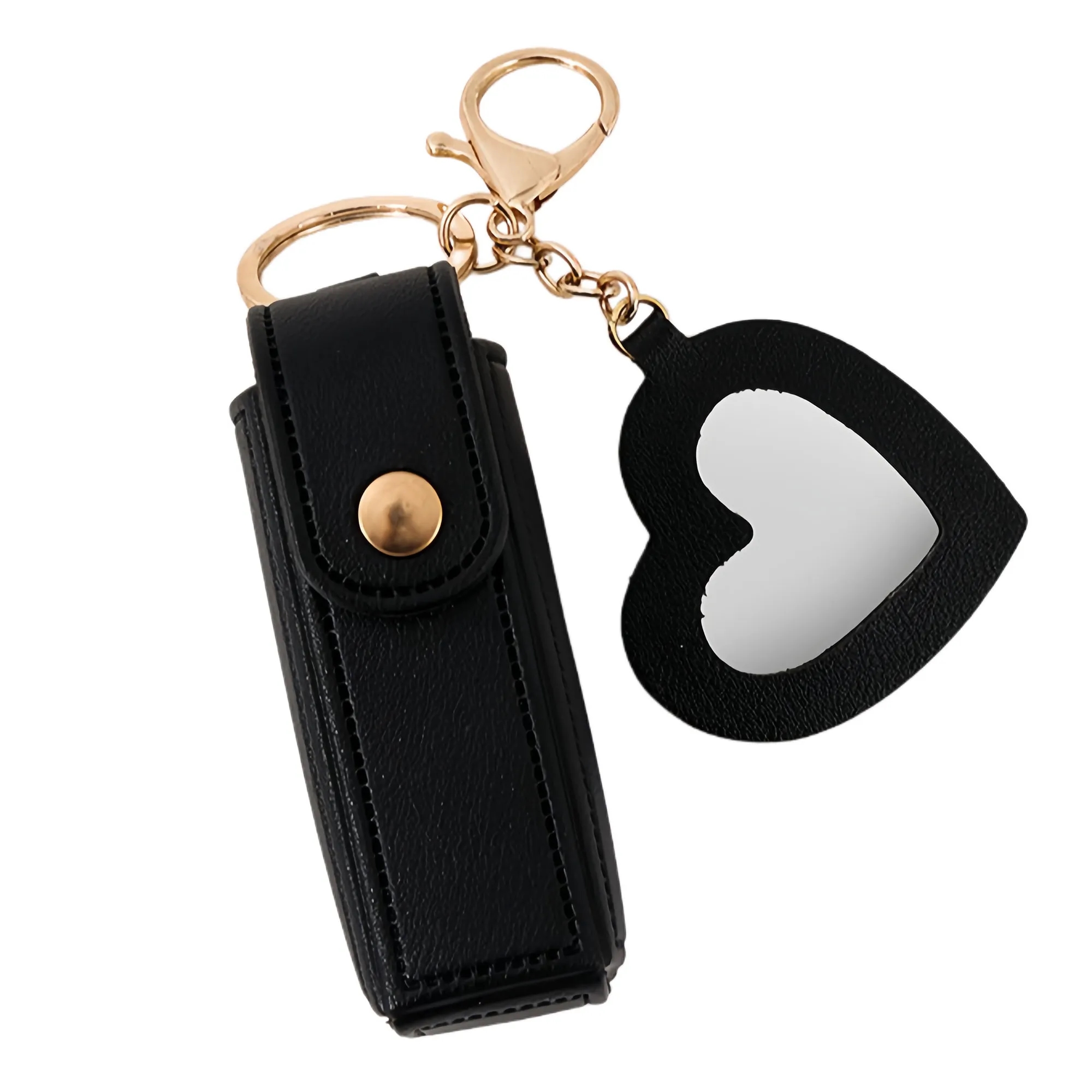 3 In 1 Mirror Lip Balm Pouch Keychain Set 6