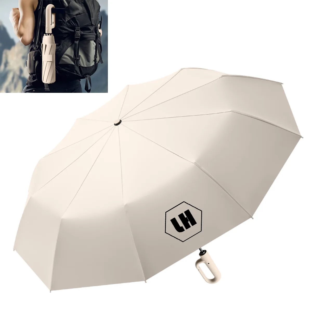 Windproof Automatic Travel Portable Folding Umbrella 2