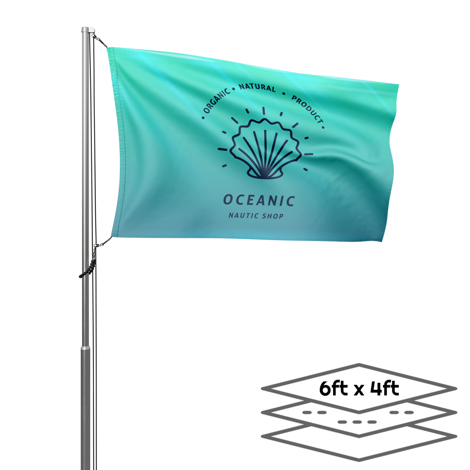 Double-Sided Dye Sublimation 3-Layer 6ft x 4ft Flag 4
