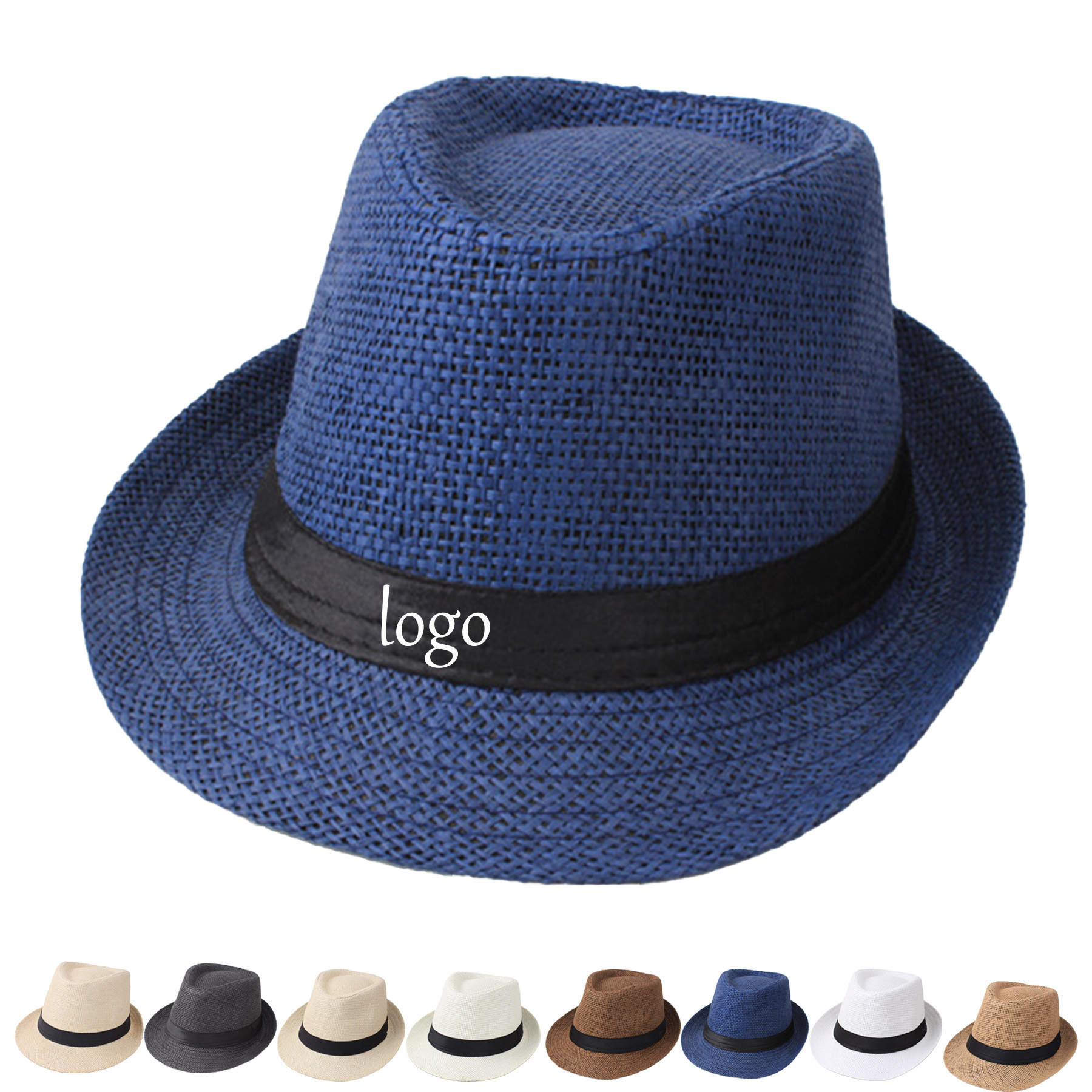 Summer Straw Fedora Hat 8