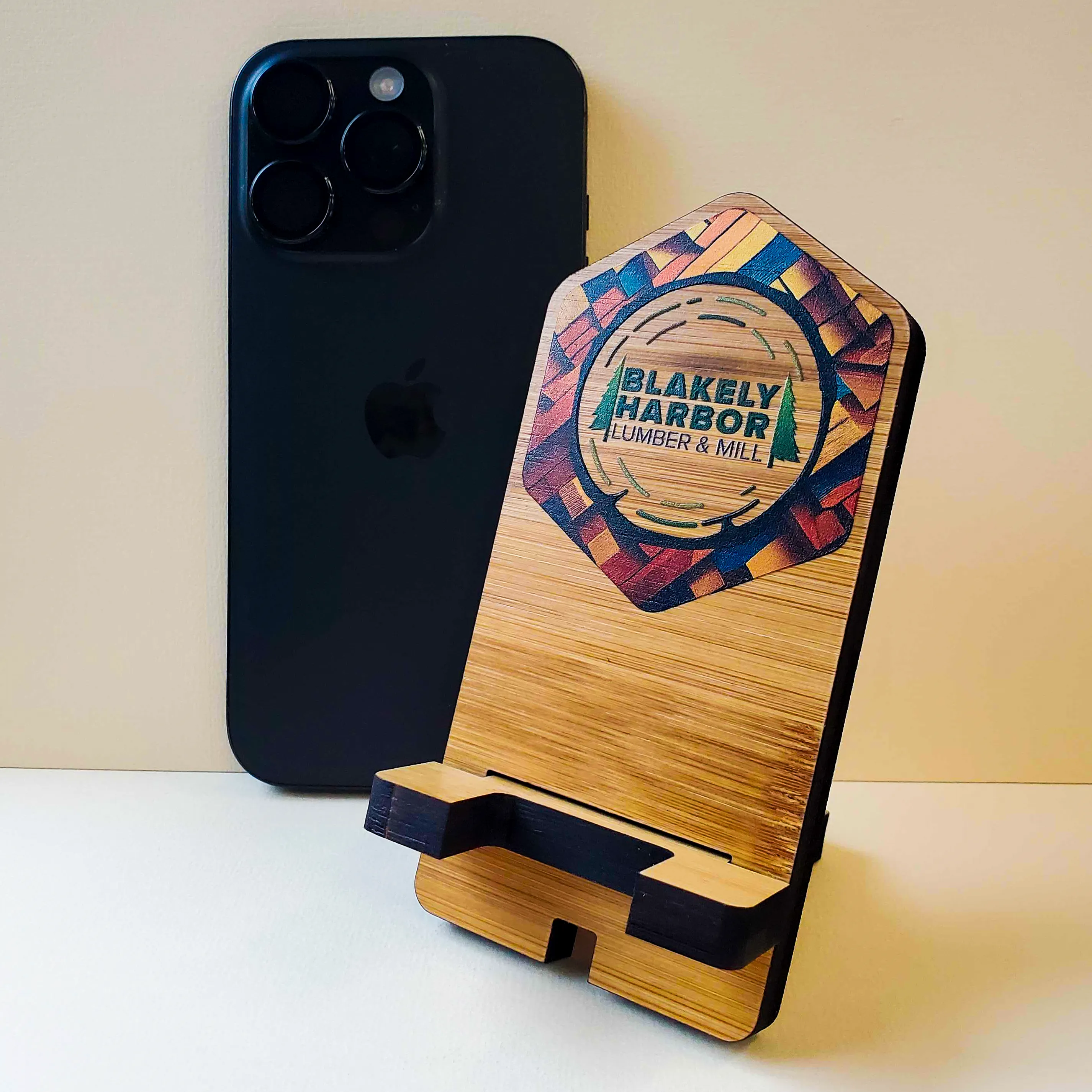Ultra Vivid Bamboo Phone Desk Stands 3