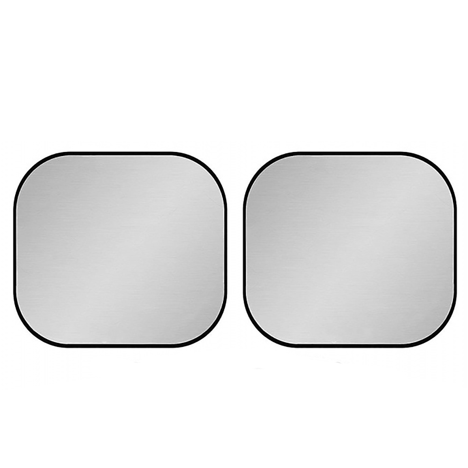 2Pcs Silver Coated Car Front Sunshade Set 3