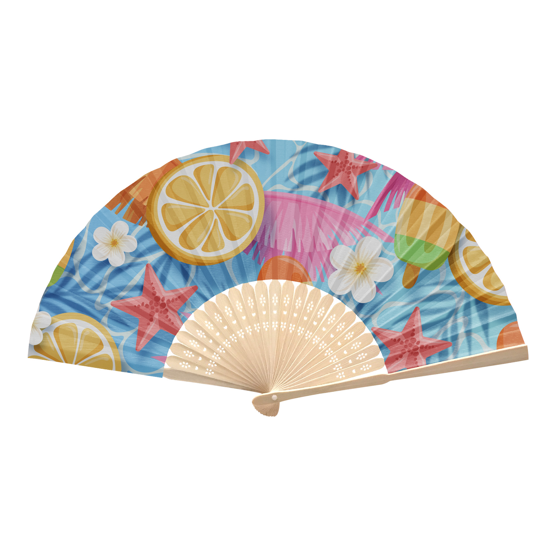 Bamboo Handle Folding Fans 22