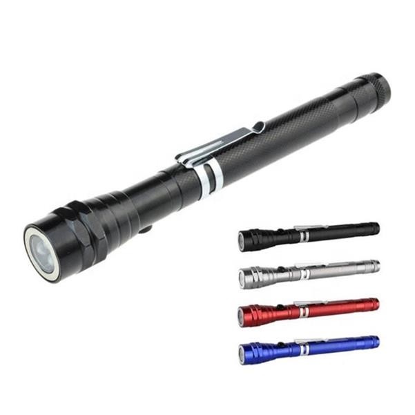 3 LED Telescopic Aluminum Flashlight With Magnet 1