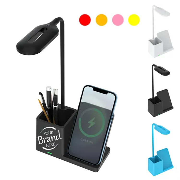 Wireless Charger Lamp With Pen Holder 1
