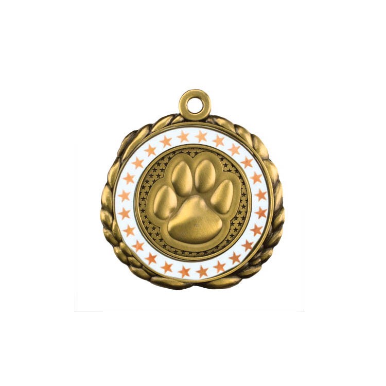 Paw Antique Gold QCM Medallion (2-1/2") 12