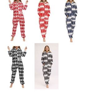Flannel One-Piece Pajamas 2