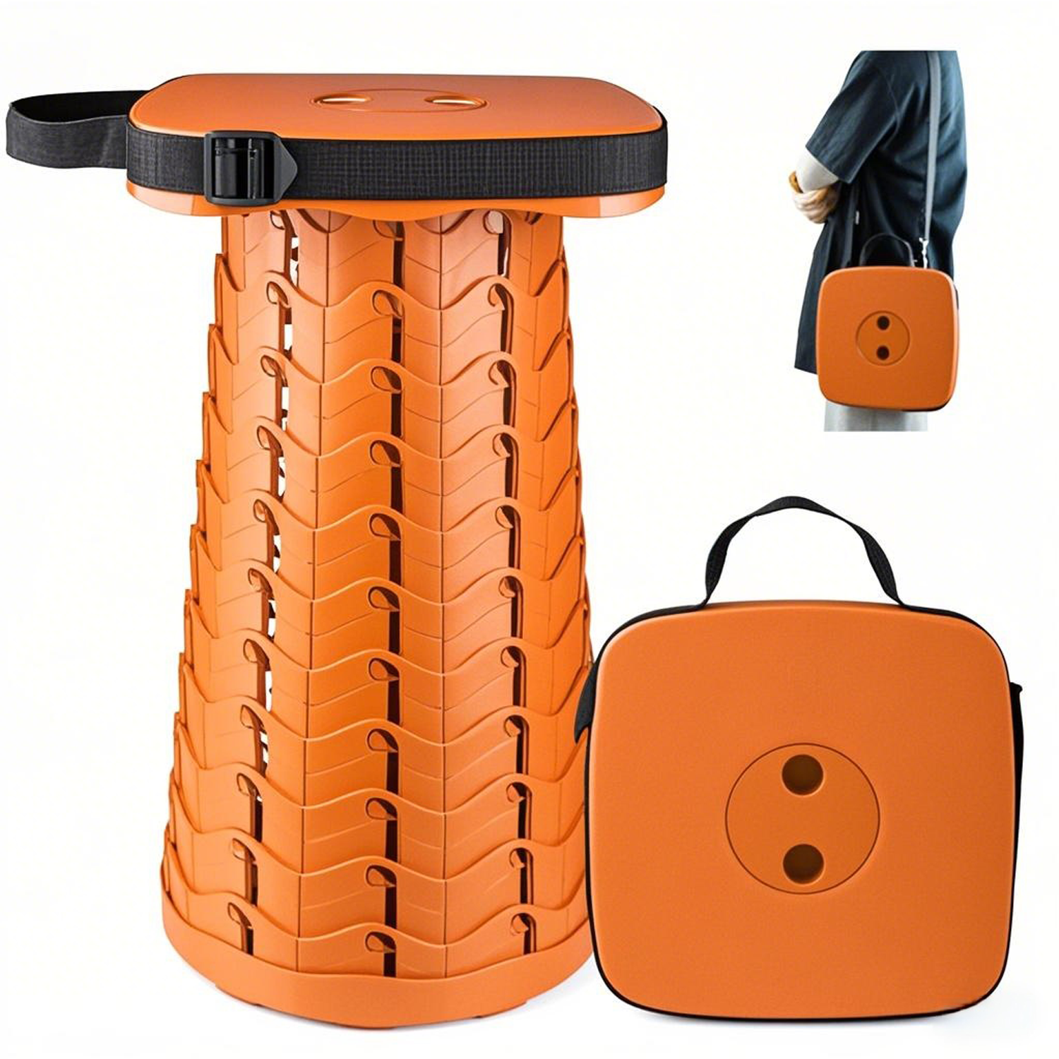 Foldable Adjustable Stool - Portable Outdoor Fishing Chair 3