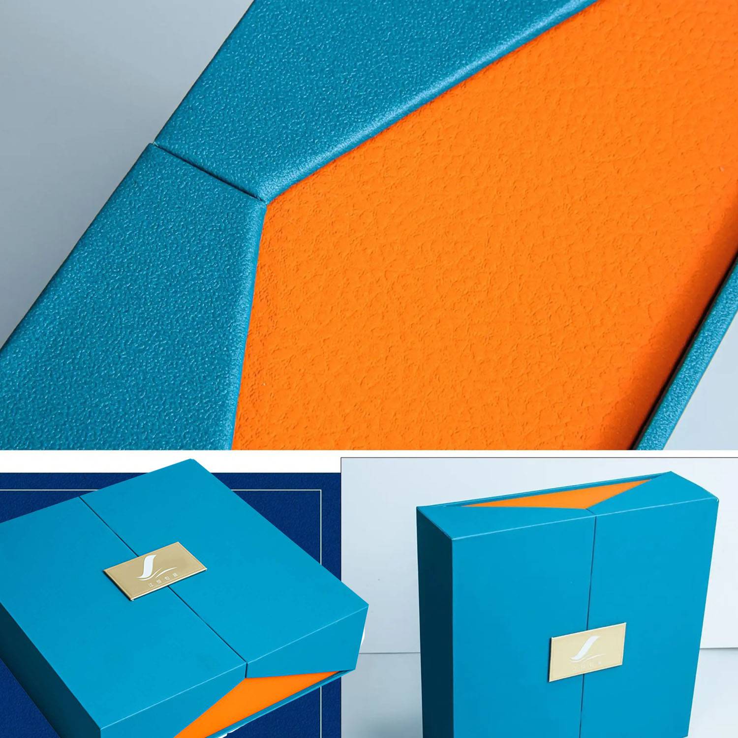 Custom double door cosmetic empty gift box 4