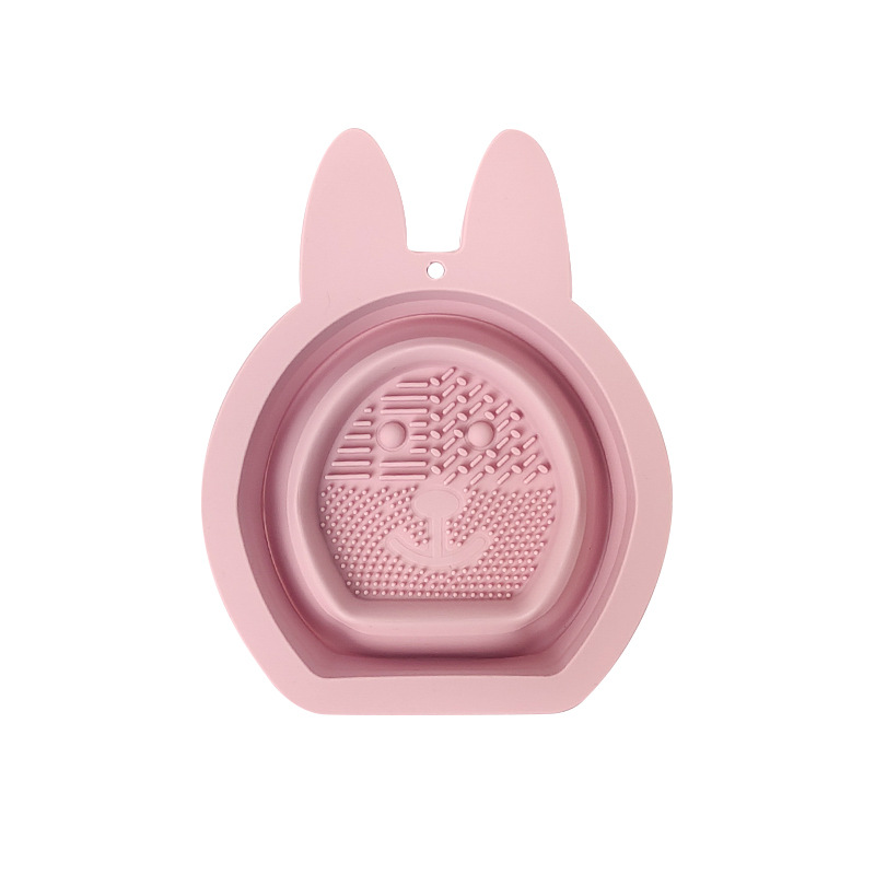 Silicone Cosmetic Brush Cleaner Mat Portable Washing Tool Scrubber-- Rabbit Shape 7