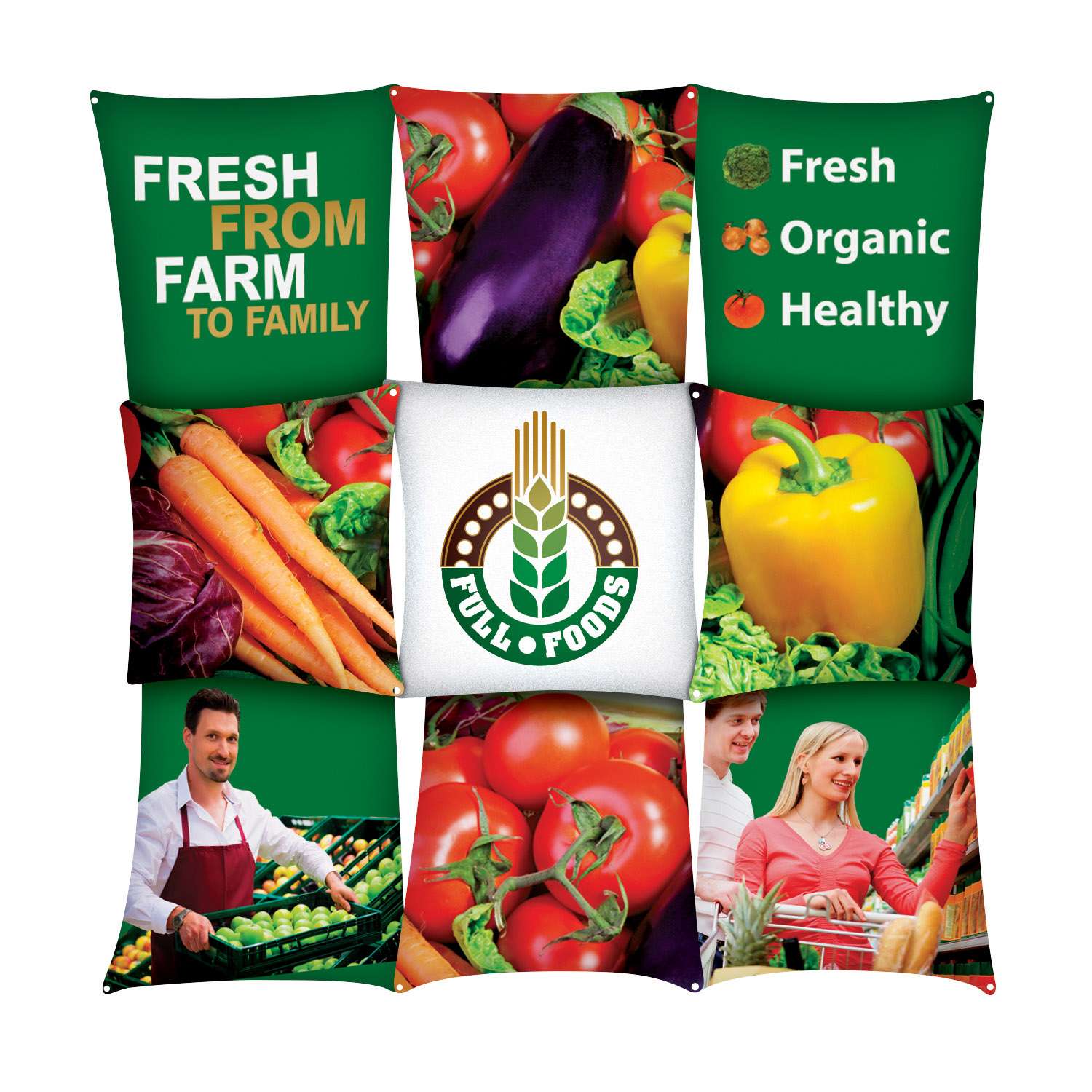 Micro GeoMetrix Triptych Graphic Panels