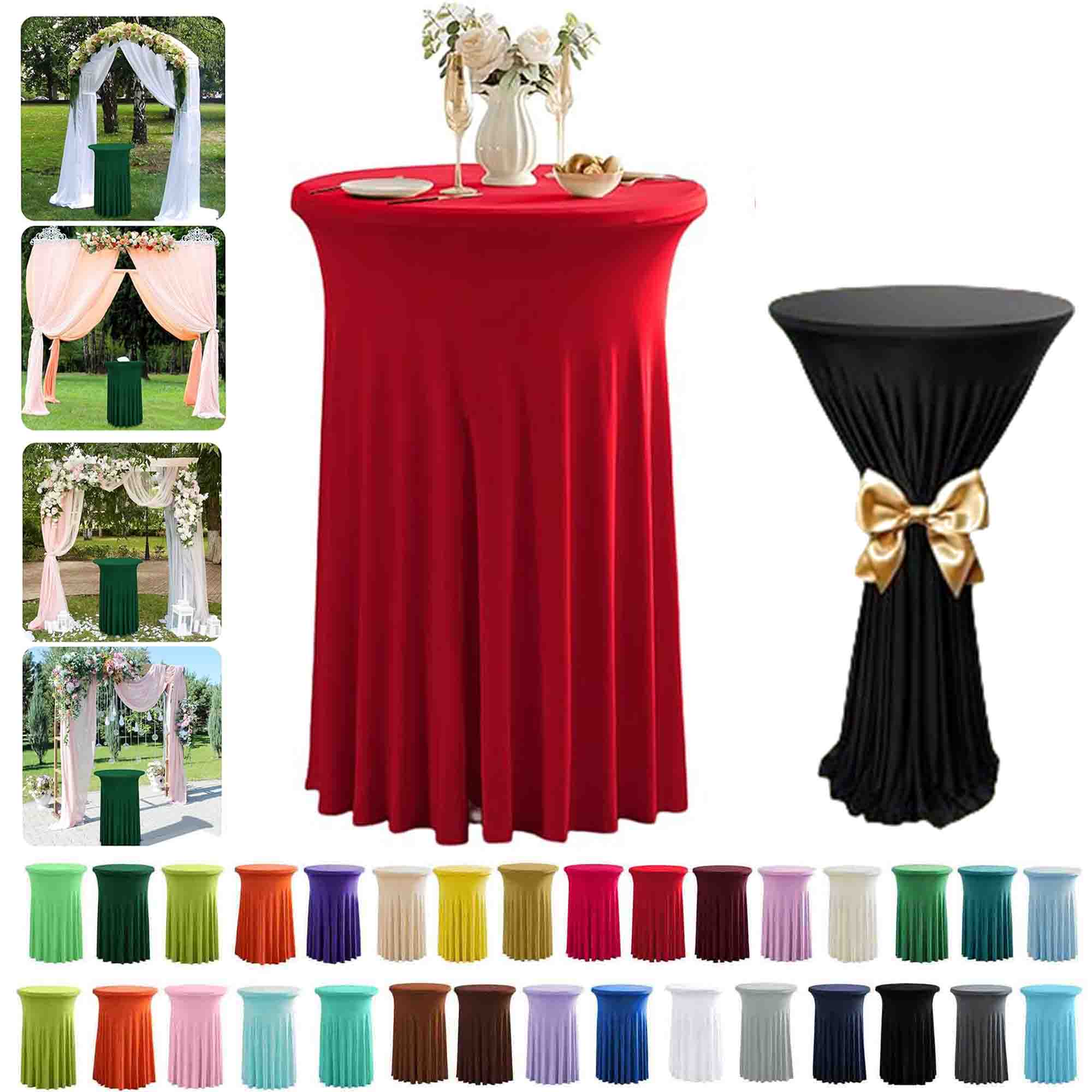 Round Tablecloth With Elastic Full Coverage Table Cover 2