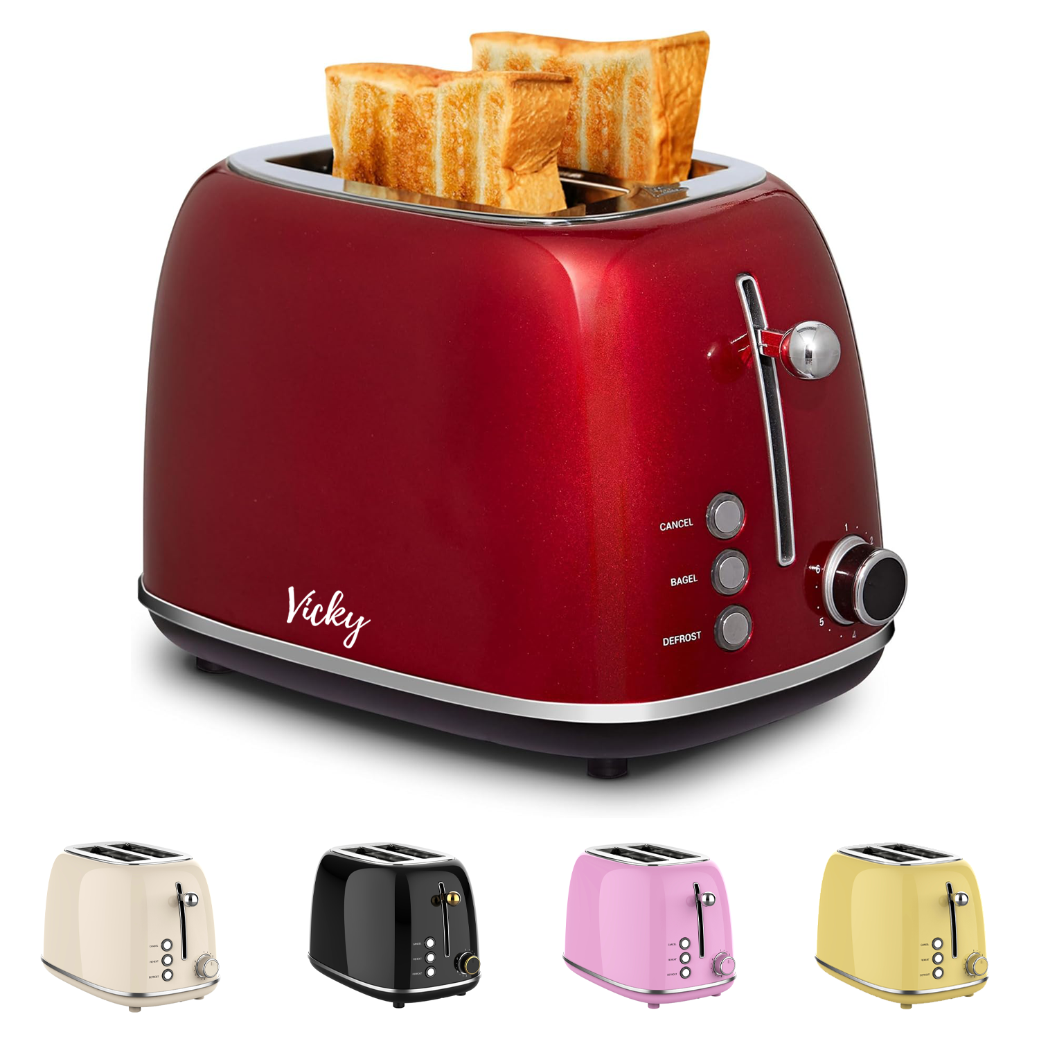Retro Stainless Steel Toaster 2