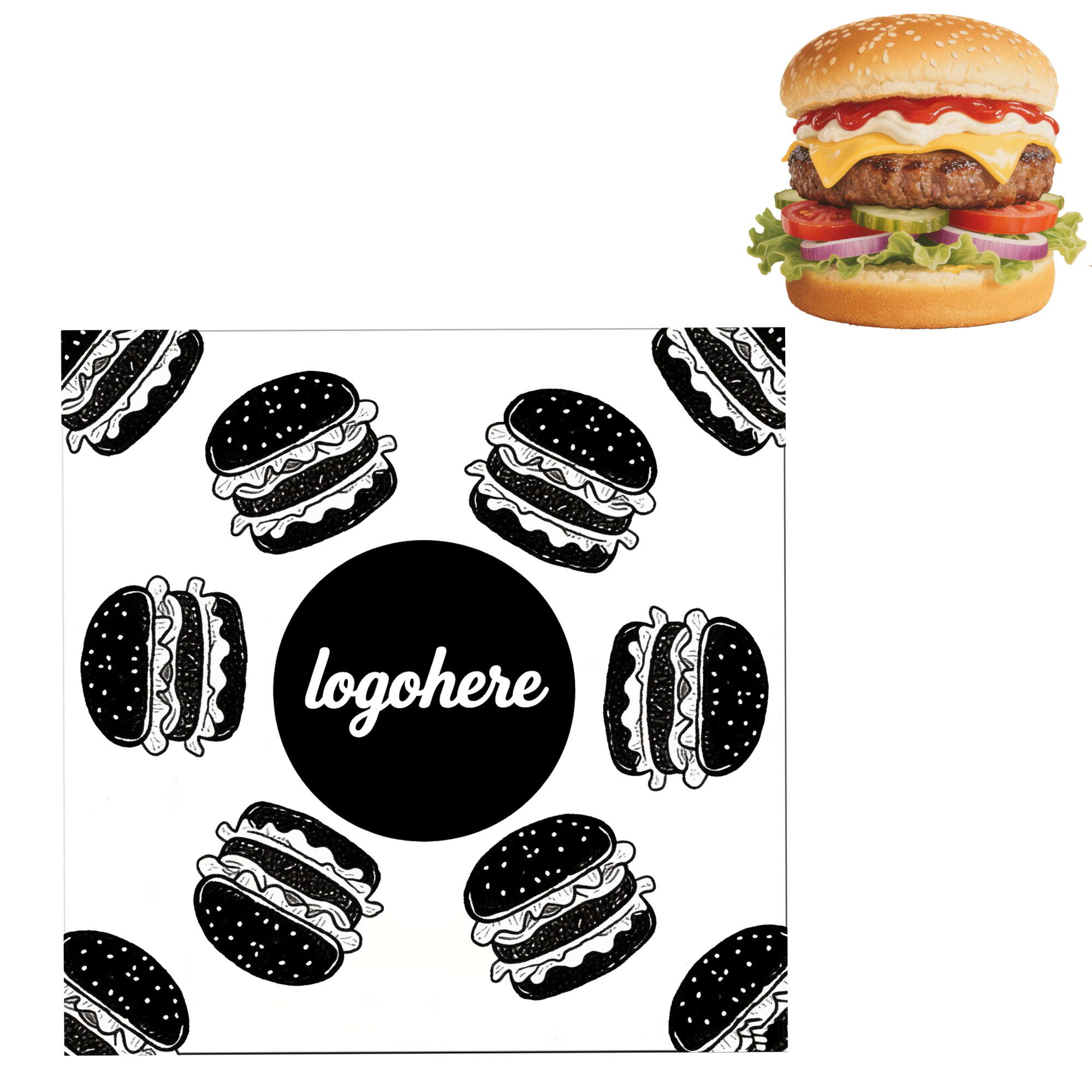 Custom Printed Grease Resistant Burger Wrap Paper 3