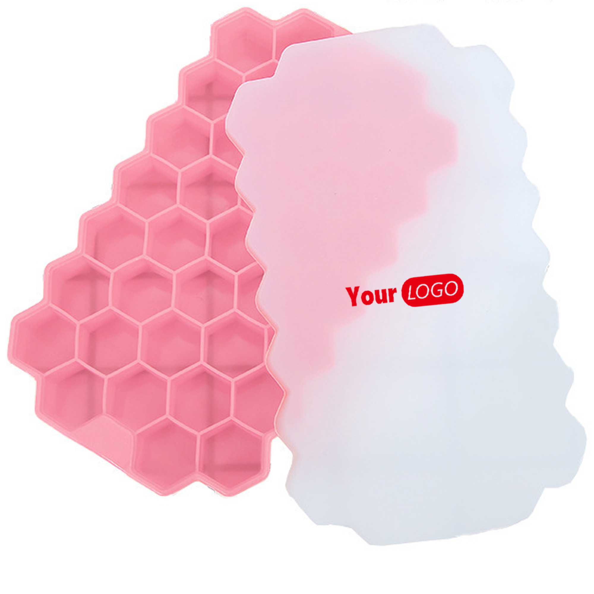 Honeycomb Ice Cube Trays Reusable Silicone With Lids 1