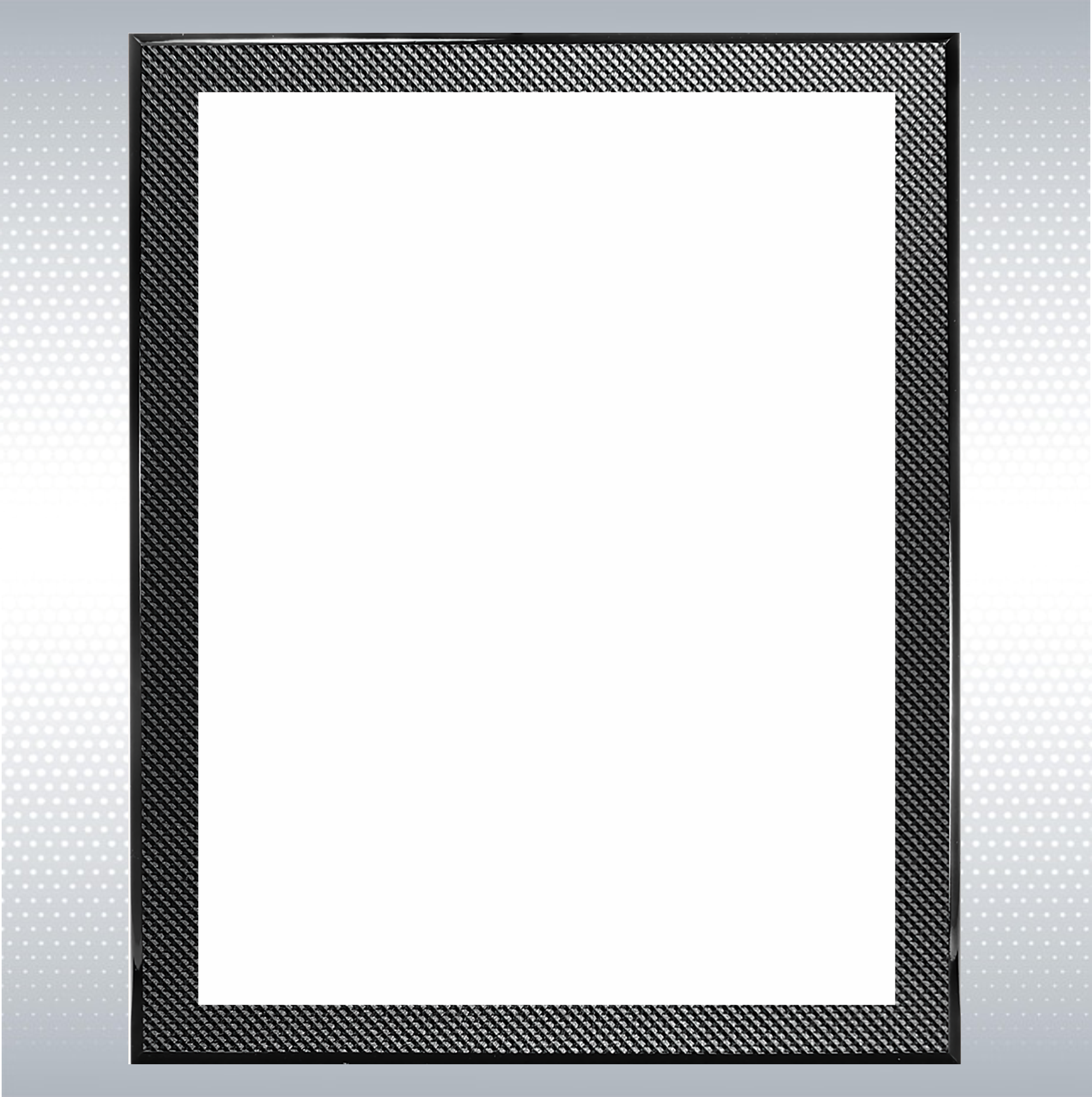 Piano Carbon Fiber Plaque w/Full Color Sublimated Plate 8