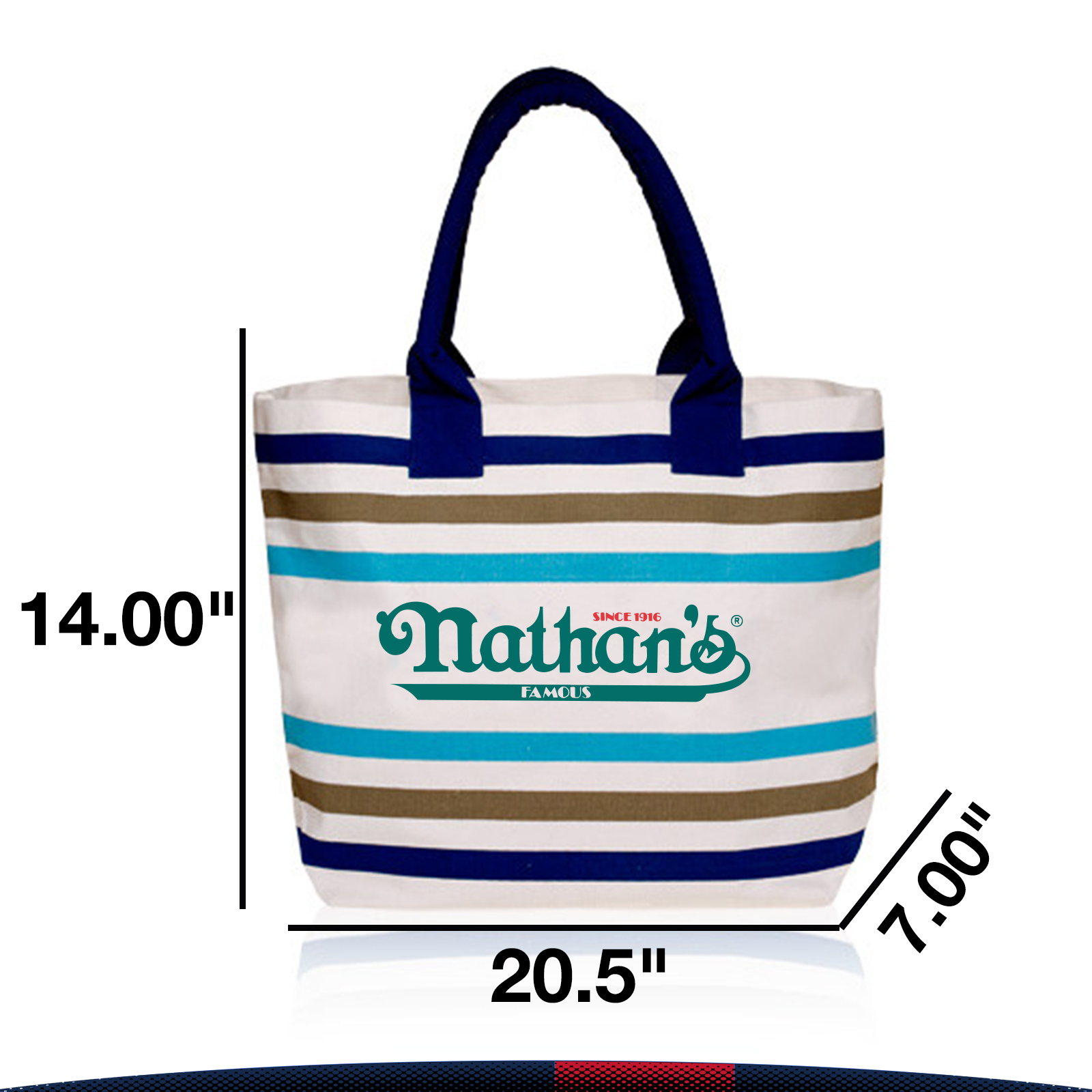 Sutora Stripe Tote Bags, custom tote bag with logo imprint 3