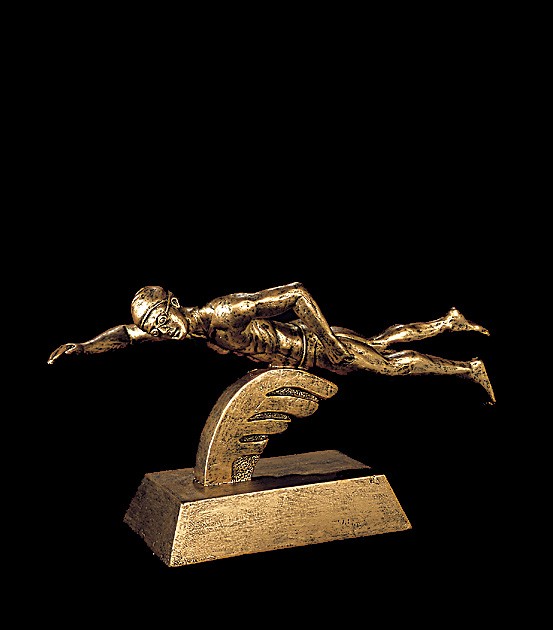 5 1/2" x 8 1/2" Swimming Male Signature Series Award 2