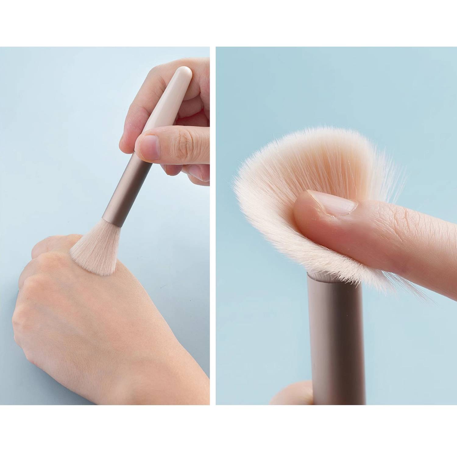8-Piece Makeup Brush Set, Macaron-Themed Portable Blush 6