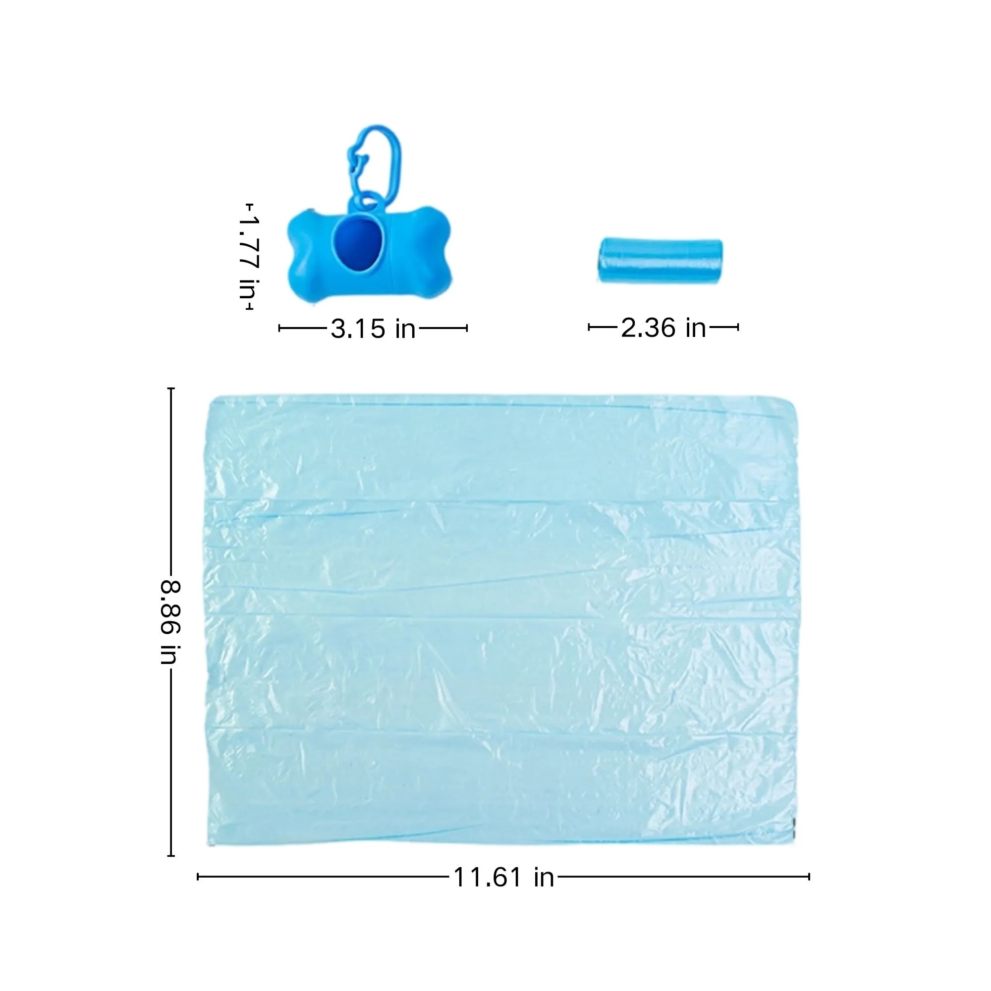 Bone Shaped Pet Dog Toilet Pickup Garbage Bag Holder 5