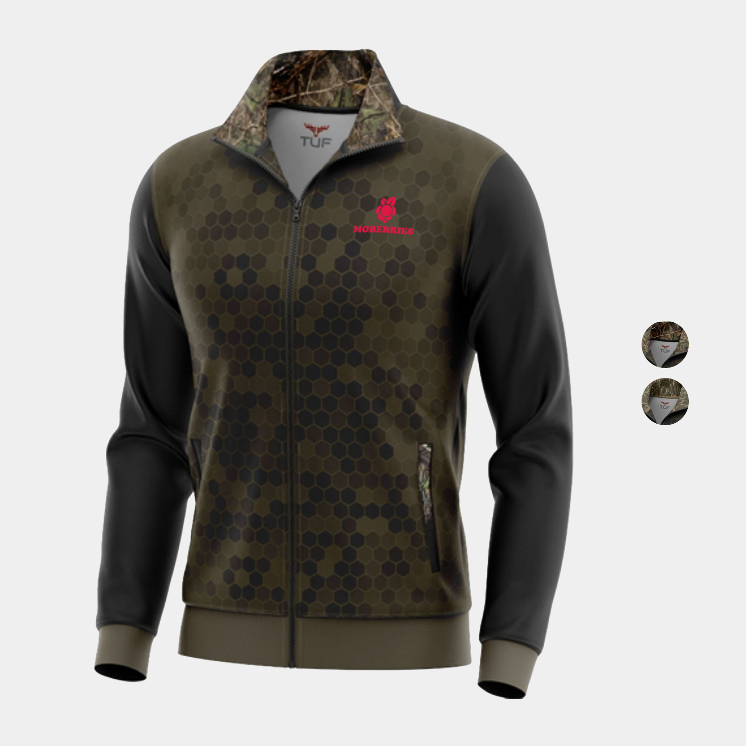 Mossy Oak® Men's 8.2 oz. Full Zip Track Jacket with Pocket 1