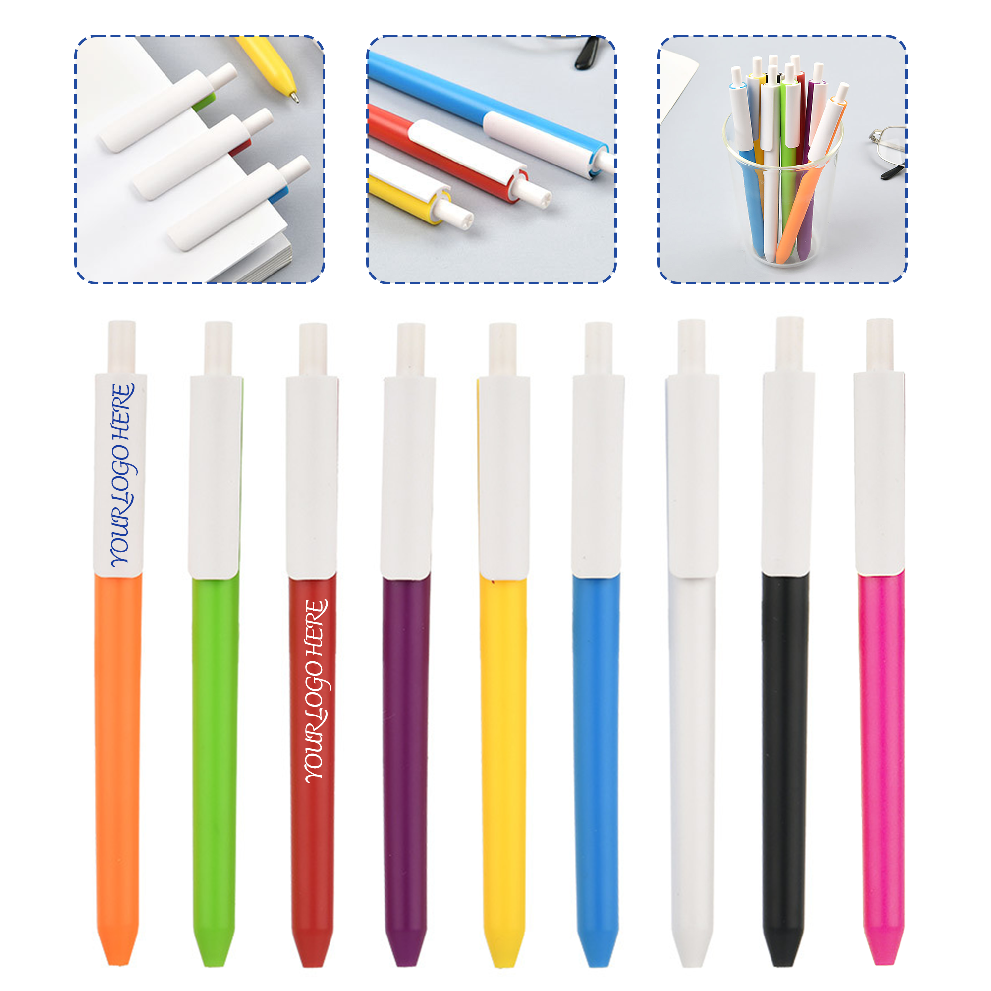 Bright Colors Retractable Ballpoint Pens 3