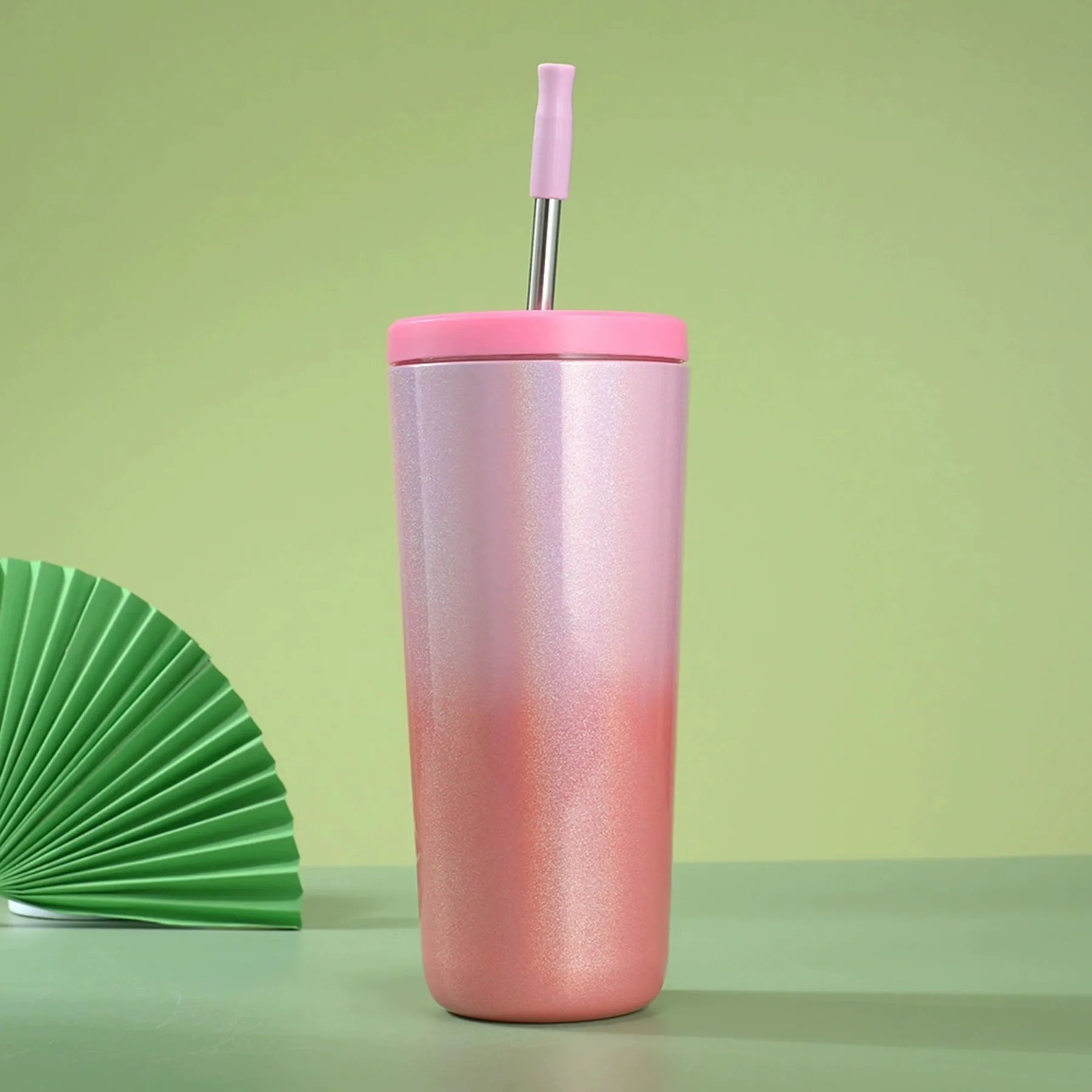 25 Oz. Gradient Stainless Steel Vacuum Tumbler with Straw 4