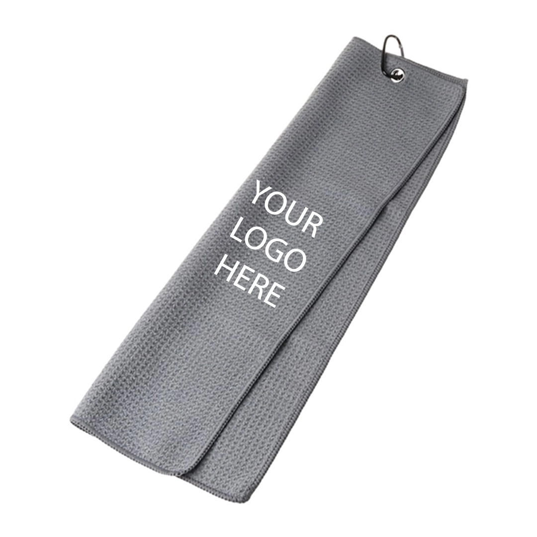 Custom Tri-fold Waffle Pattern Golf Towel 13
