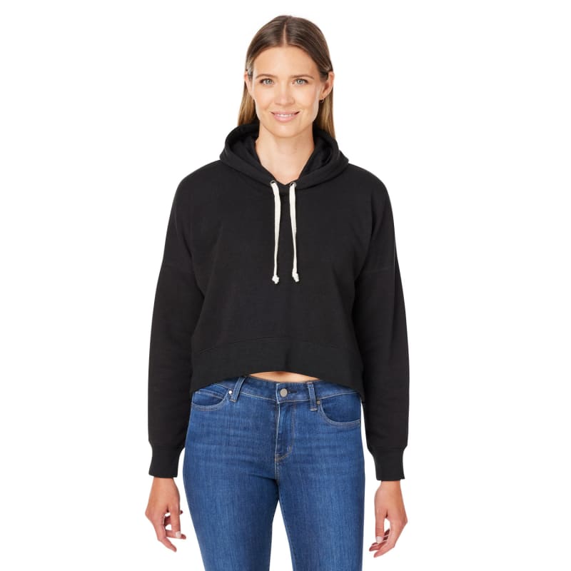 J America Ladies' Triblend Cropped Hooded Sweatshirt, custom hoodie or sweatshirt with logo imprint 13