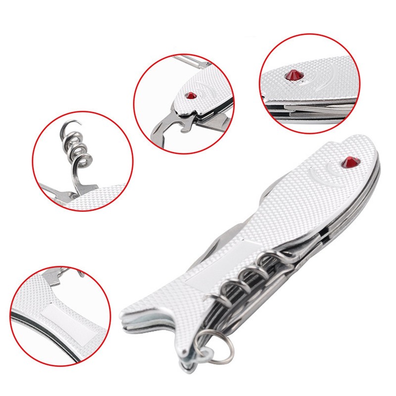 Fish Shape Stainless Steel Folding Multi-Tool 6
