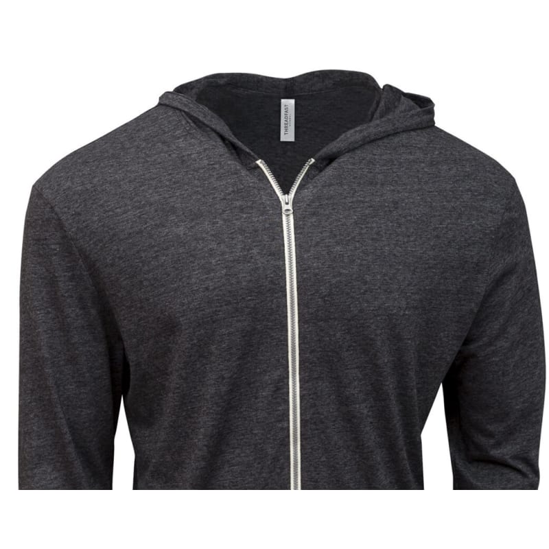 Threadfast Apparel Unisex Triblend Full-Zip Light Hoodie 20