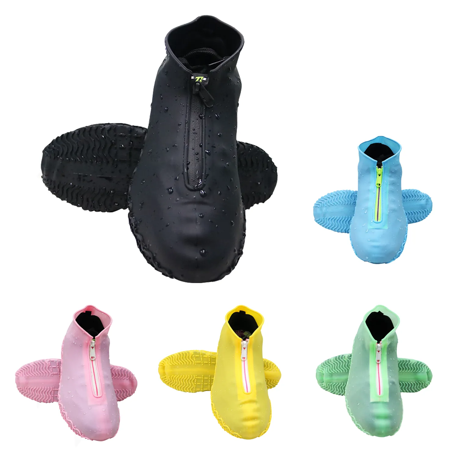 Silicone Waterproof Shoe Covers with Zipper 5