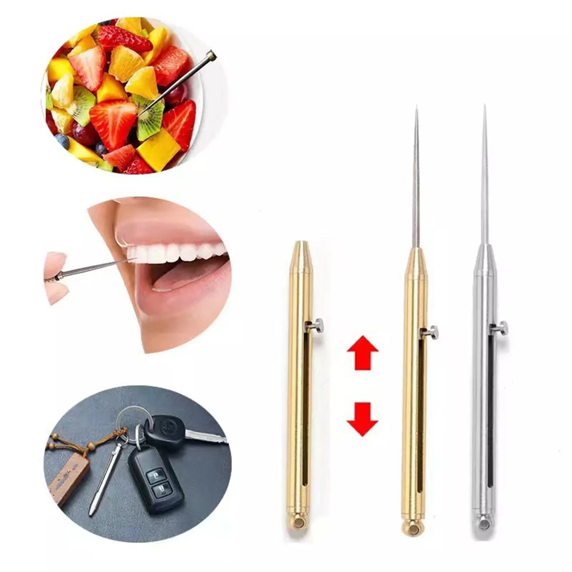 Reusable Titanium Metal Pocket Toothpicks 3