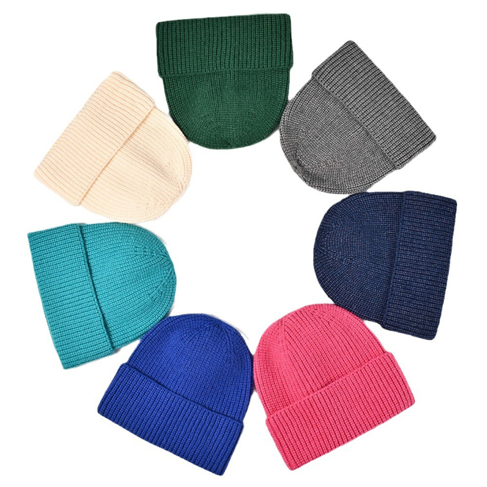 Unisex Cuffed Knitted Beanie With Patch Logo 3