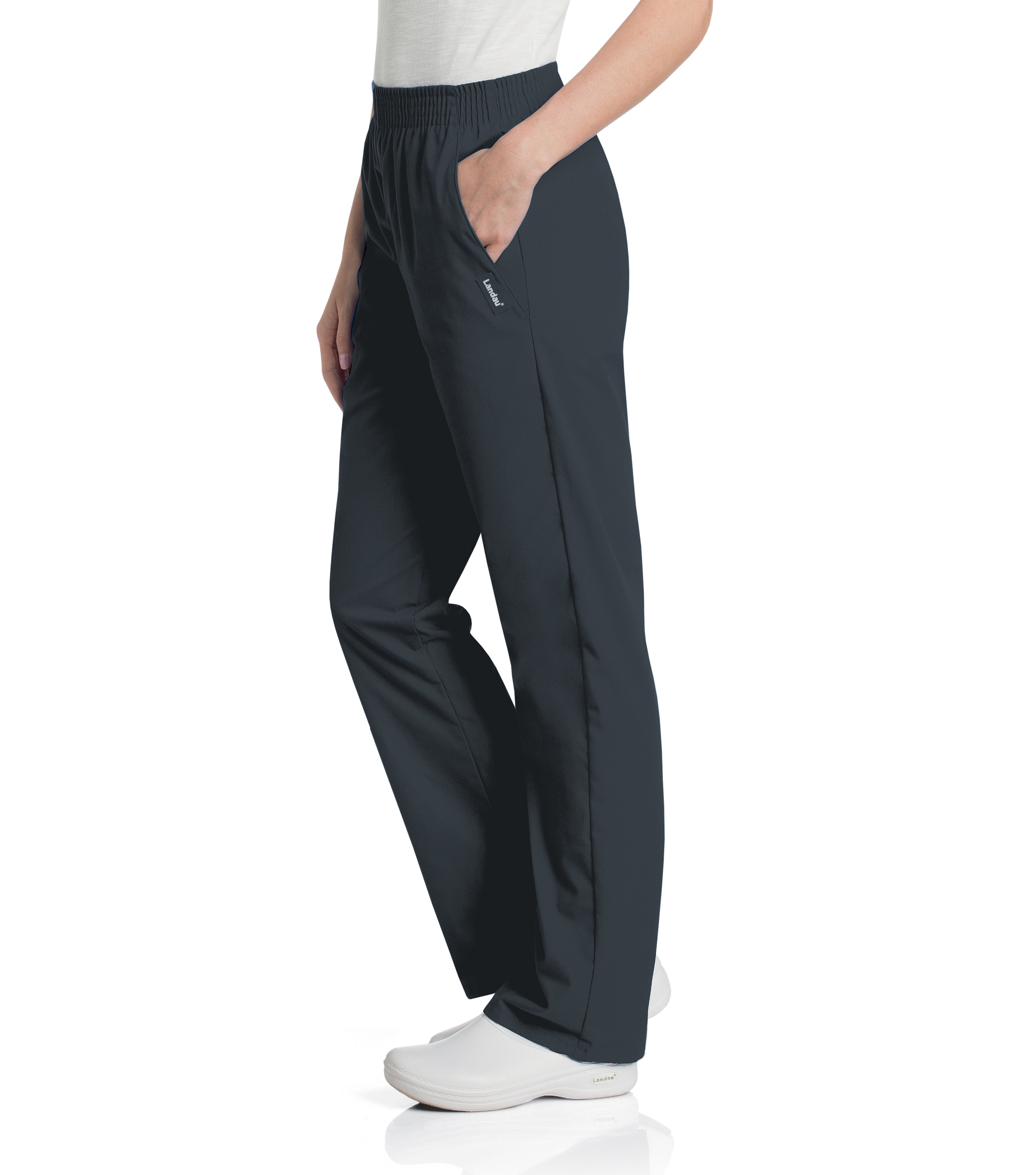 Landau - Essentials - Women's Two-Pocket High-Rise Elastic Waist Straight Leg Pant 15