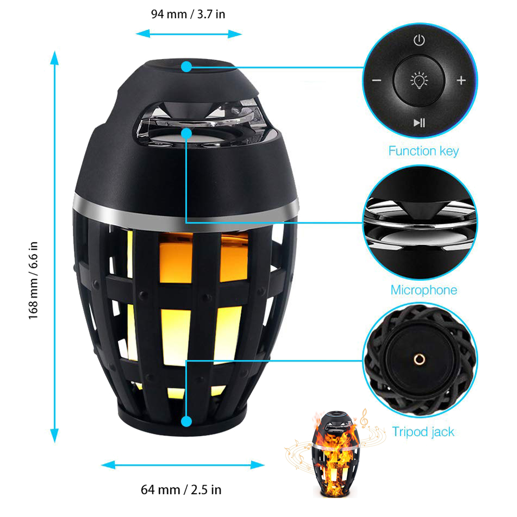 LED Flame Speakers