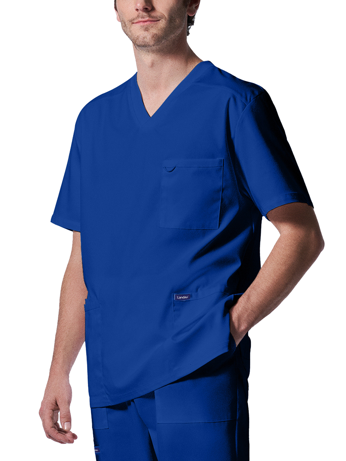 Landau - ProFlex - Men's Four-Pocket Back Yoke V-Neck Top 42