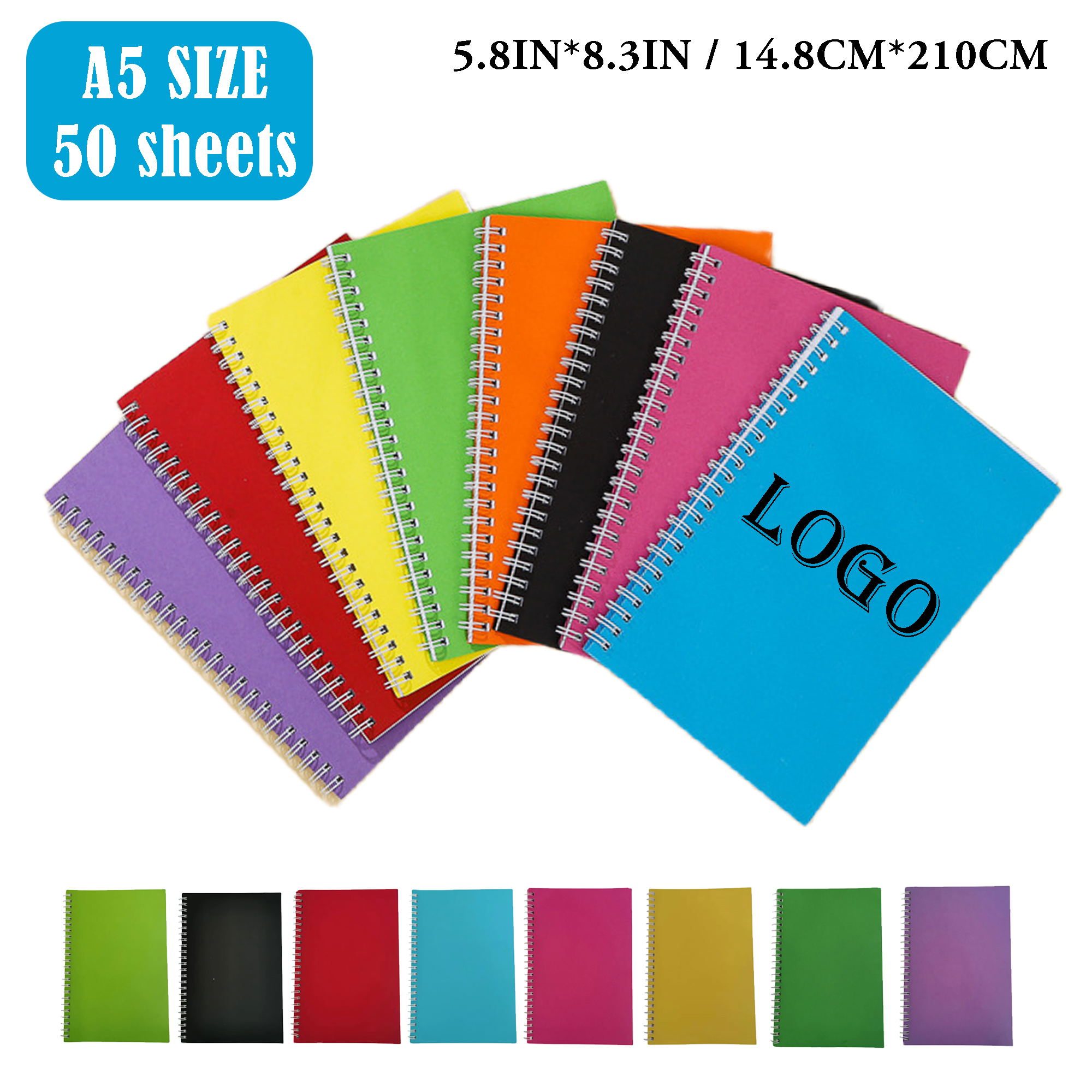 A5 Colorful Spiral Bound Notebooks MOQ50PCS 2