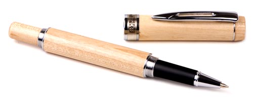 Inforest Flat Top Wood Screw Off Cap Rollerball Pen