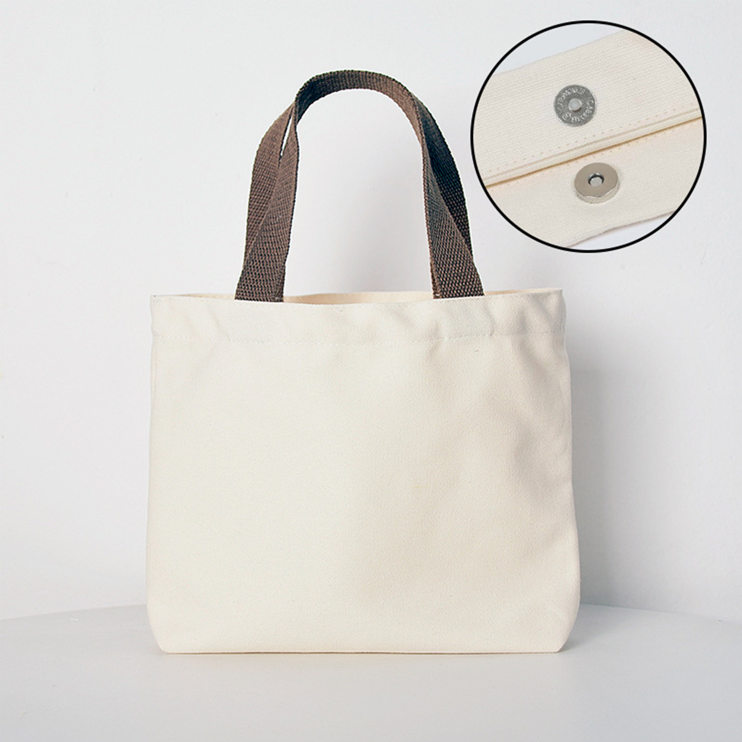 Canvas Tote Bags with Magnetic Snap 3