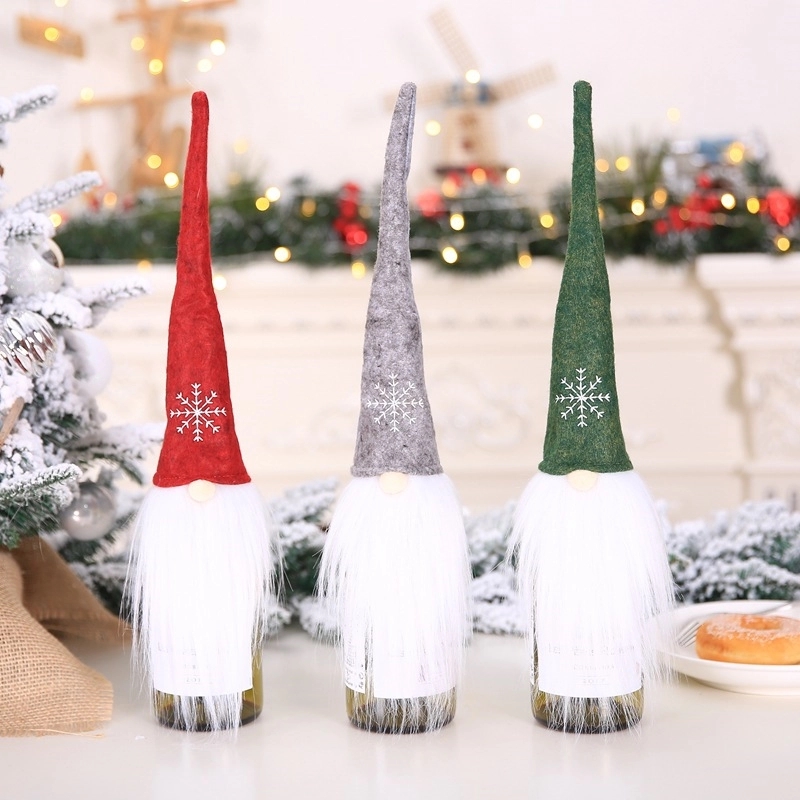 Christmas Hat Shape Champagne Bottle Cover 1