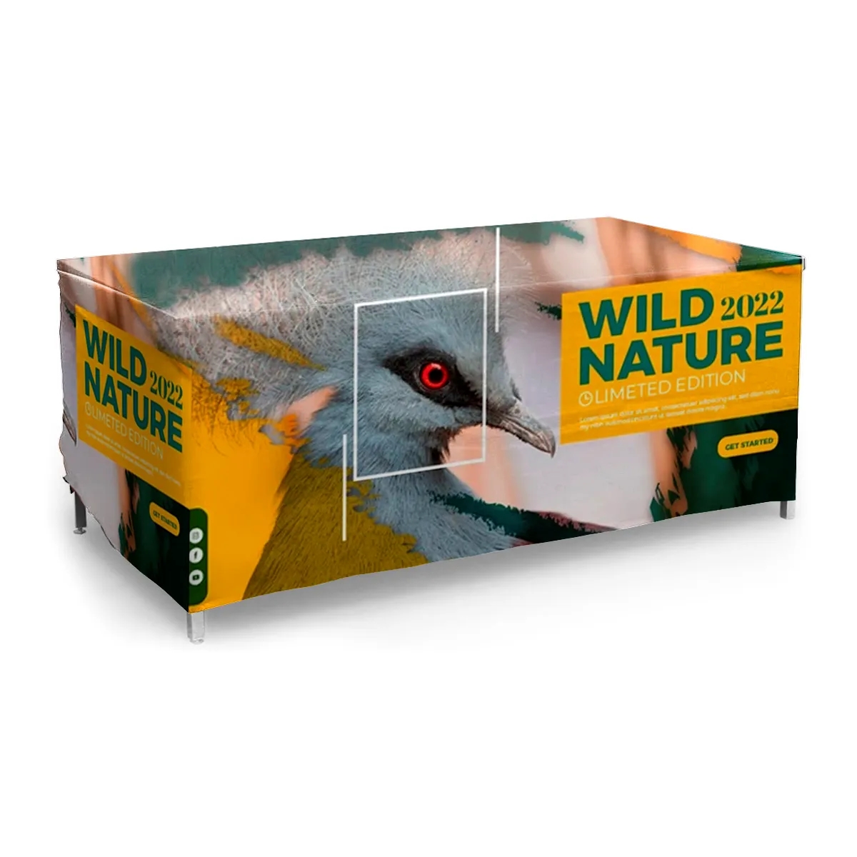 13' x 7.5' Adjustable Table Cover-Full Coverage-Digital 2