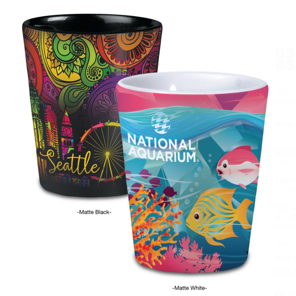 2 Oz. White Matte Shot Glass