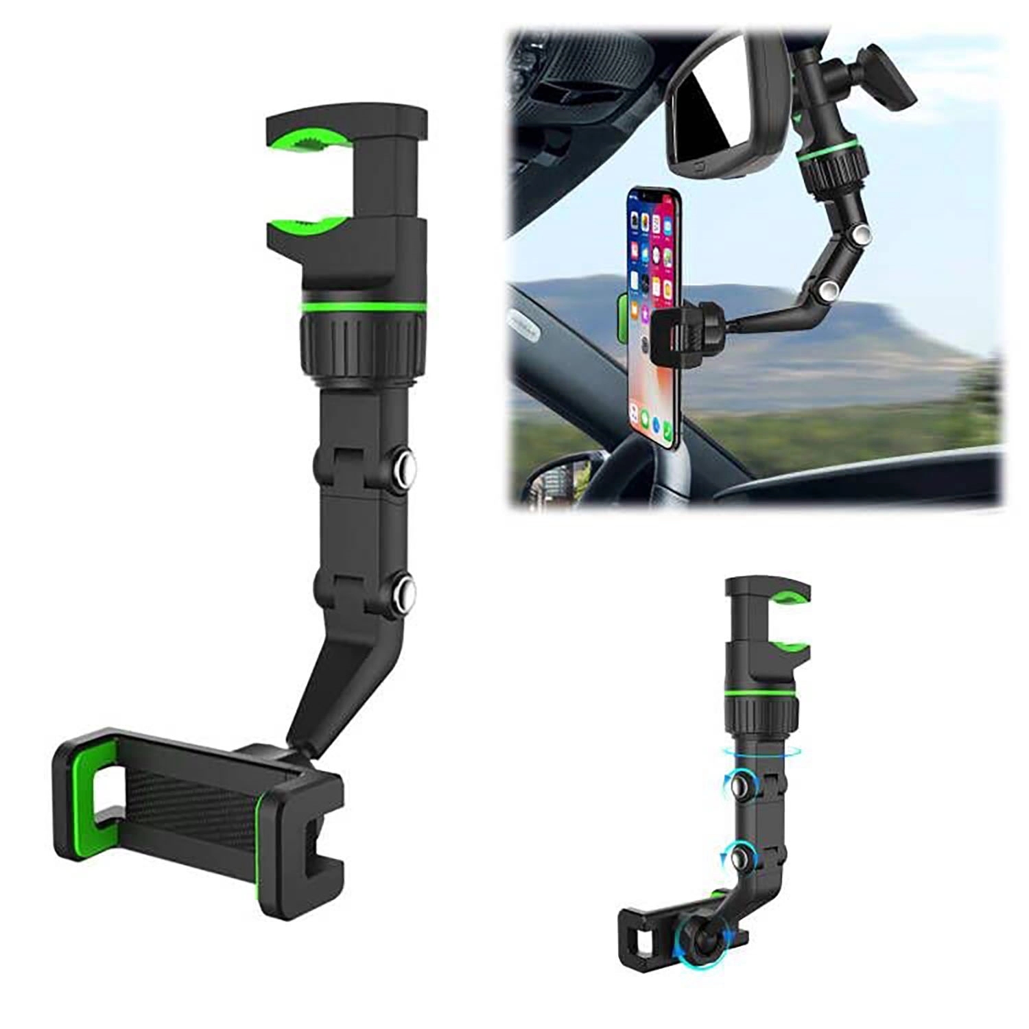 Rearview Mirror Phone Holder For Car 2